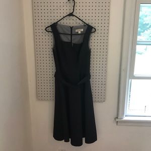 Navy Square Neck cocktail dress